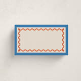 "Party Squiggle" - Fill-in Place Cards in Papaya by Blustery August - Flat Version Available