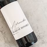 "Personalized Bridesmaid Gift Wine Label" - Bottle Labels in white by The Pretty Little Mess