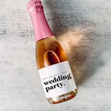 "Bridesmaid Gift Champagne Label | Ain't No Party Like a Wedding Party" - Bottle Labels in white by The Pretty Little Mess