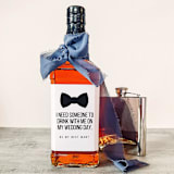 "Best Man Liquor Bottle Label | I Need Someone to Drink with me on my Wedding Day" - Bottle Labels in white by The Pretty Little Mess