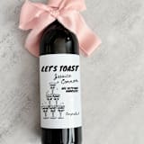 "Engagement Wine Label | Let's Toast" - Bottle Labels in white by The Pretty Little Mess
