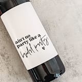 "Bridesmaid Gift Wine Label | Ain't No Party Like a Bridal Party" - Bottle Labels in white by The Pretty Little Mess