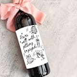 "Engagement Wine Label | Pairs well with getting engaged" - Bottle Labels in white by The Pretty Little Mess