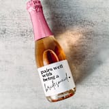 "Bridesmaid Gift Wine Label | Pairs well with being a Bridesmaid" - Bottle Labels in white by The Pretty Little Mess