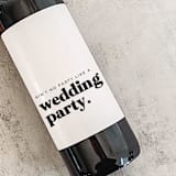 "Bridesmaid Gift Wine Label | Ain't No Party Like a Wedding Party" - Bottle Labels in white by The Pretty Little Mess