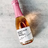 "Matron of Honor Gift Wine Label | Pairs well with being a Matron of Honor" - Bottle Labels in white by The Pretty Little Mess