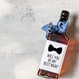 "Best Man Liquor Bottle Label | Will you be my Best Man?" - Bottle Labels in white by The Pretty Little Mess