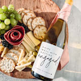 "Engagement Gift Wine Label | Pairs well with getting engaged" - Bottle Labels in white by The Pretty Little Mess