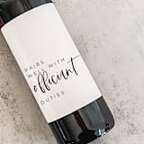 "Officiant Gift Wine Label | Pairs well with Officiant Duties" - Bottle Labels in white by The Pretty Little Mess