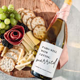 "Engagement Gift | Pairs Well with Getting Married" - Bottle Labels in white by The Pretty Little Mess
