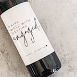 "Engagement Gift Wine Label | Pairs well with getting engaged" - Bottle Labels in white by The Pretty Little Mess