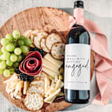 "Engagement Gift Wine Label | Pairs well with getting engaged" - Bottle Labels in white by The Pretty Little Mess