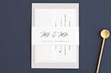 "MR. AND MRS." - Belly Bands in Linen by Minted - Front