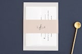 "Twirl Monogram B" - Belly Bands in Blush by Ariel Rutland - Front