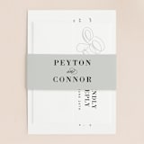 "Elegant Initials" - Belly Bands in Smoke by Sandra Picco Design - Front