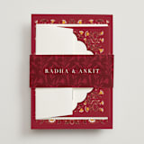 "Jaipur" - Belly Bands in Ruby by Mansi Verma - Front