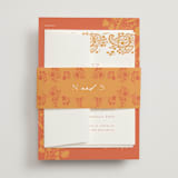 "Heritage Paisley" - Belly Bands in Tangerine by Kanika Mathur - Front