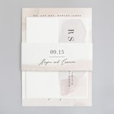 "Sloped" - Belly Bands in Ecru by Everett Paper Goods - Front