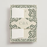 "Floral Diamond" - Belly Bands in Eucalyptus by Katharine Watson - Front