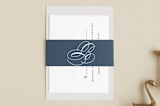 "Fresh Monogram" - Belly Bands in Latte by Lauren Chism - Front