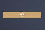 "Ornate Monogram" - Belly Bands in Faux Gold by Kristen Smith - Assembled with Invitation