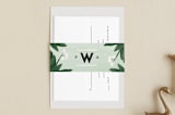 "Botanical Name Plate" - Belly Bands in Sage by Shiny Penny Studio - Front