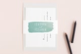 "Painted Sea" - Belly Bands in Seafoam by Hooray Creative - Front