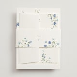 "Sweeping Meadow" - Belly Bands in Aquamarine by Everett Paper Goods - Front