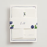 "Blue Bells" - Belly Bands in Cornflower by Mere Paper - Front