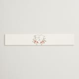 "Roses Crest" - Belly Bands in Pomegranate by Everett Paper Goods - Assembled with Invitation