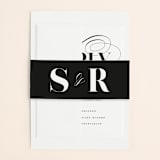 "whimsical ampersand" - Belly Bands in Black Tie by Laura Hamm - Front