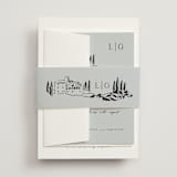 "Countryside Villa" - Belly Bands in Noir by Shiny Penny Studio - Front