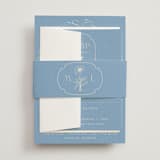 "Flora Arch" - Belly Bands in Cerulean by Baumbirdy - Front