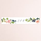"Watercolor Wreath" - Belly Bands in Grapefruit by Yao Cheng Design - Assembled with Invitation