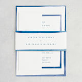 "Watercolor Edged Border" - Belly Bands in Blue Bell by Baumbirdy - Front