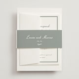 "signature monogram" - Belly Bands in Sage by Sara Hicks Malone - Front