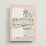 "Hand Illustrated Crest" - Belly Bands in Peony by Jackie Crawford - Front