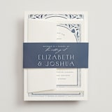 "Nouveau Frame" - Belly Bands in Delphinium by Ashley DeMeyere - Front