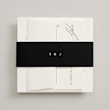 "the script" - Belly Bands in Tuxedo by Genna Blackburn - Front