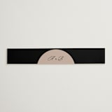 "Initials Circle Arch" - Belly Bands in Latte by FRANI - Assembled with Invitation