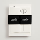 "Split Line" - Belly Bands in Black Tie by Amy Payne - Front