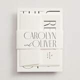 "Bold Union" - Belly Bands in Cloud by Everett Paper Goods - Front