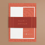 "Lines" - Belly Bands in Melon by JeAnna Casper - Front