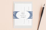 "Ornate Watercolor Frame" - Belly Bands in Lapis by Katharine Watson - Front