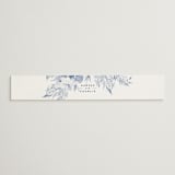 "Poetic Watercolor Flowers" - Belly Bands in Periwinkle by Qing Ji - Assembled with Invitation