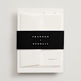 "Sketched Mountains" - Belly Bands in Snow by Mere Paper - Front