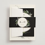 "Natures Greens" - Belly Bands in Ivory by Susan Moyal - Front