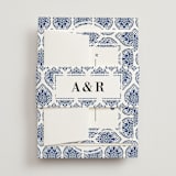 "Calcutta Stamp" - Belly Bands in Azure by Oma N. Ramkhelawan - Front