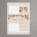 "Painterly Florals" - Belly Bands in Scarlet by Vivian Yiwing - Front