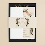 "Elegant Leaves" - Belly Bands in Slate by GeekInk Design - Front